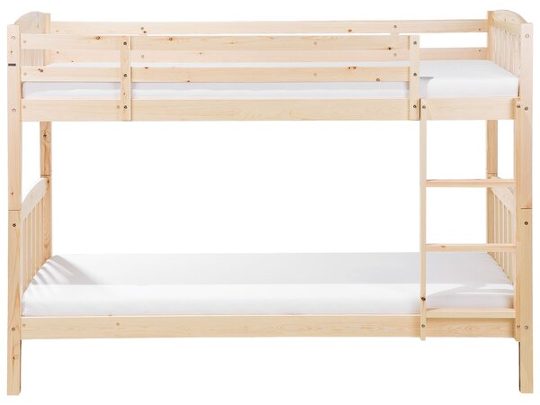 Emeletes ágy Fenyő REVIN 90 x 200 cm Világosbarna