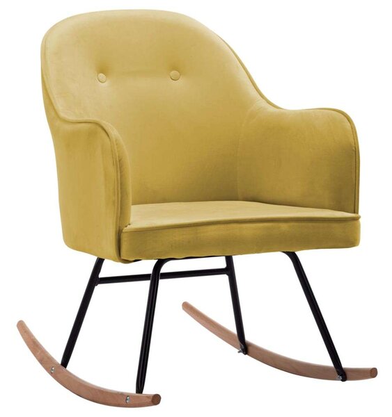 Bársony Hintaszék - Mustársárga - Modern Design
