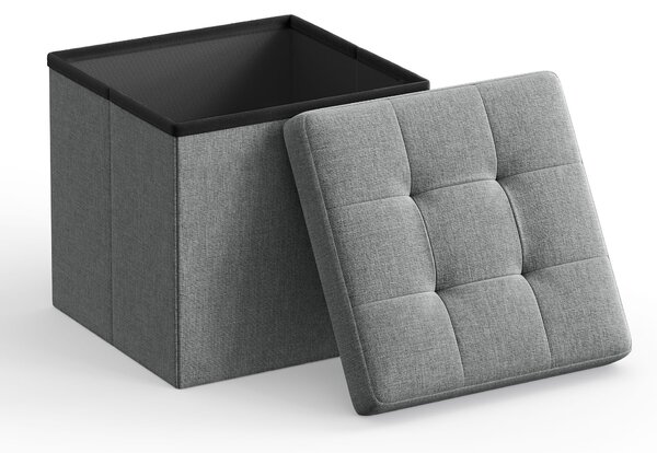 Tárolóhelyes puff OTTOMAN 30x30 cm, szürke