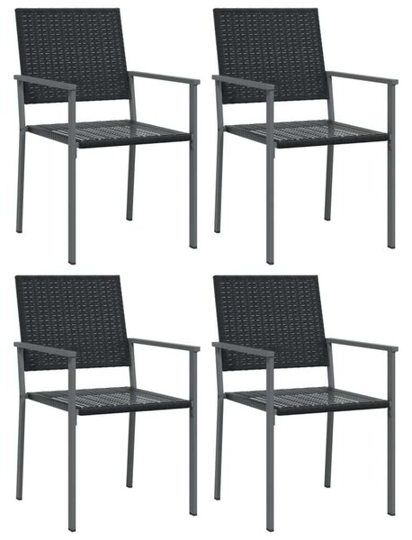 VidaXL 5-részes polyrattan és acél kerti étkezőgarnitúra