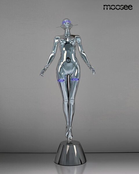 MOOSEE Cyber Woman Stand Limitált Kiadású LED Állólámpa Króm
