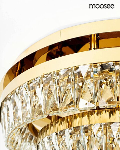 MOOSEE Savoy 2 Kristály Mennyezeti Lámpa Arany LED
