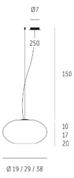 Casablanca Aih - függő lámpa, 38 cm, matt fehér, dimmelhető, Fehér / opál, Nappali / Étkező, Üveg, Dizájn