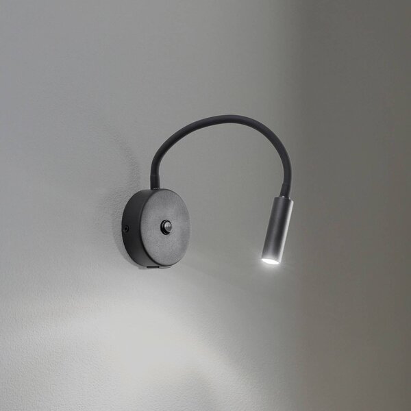 TK Lighting Lagos USB fali lámpa, 27 cm, fekete, olvasólámpa, G9, Fekete, Hálószoba, fém, Modern