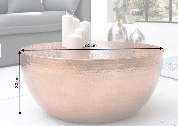 Dohányzóasztal HAMMES 60 cm – réz