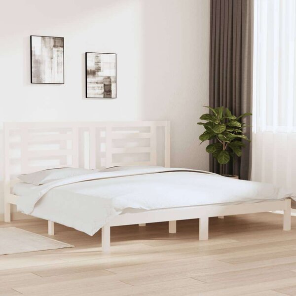 VidaXL fehér tömör fenyőfa ágykeret 200x200 cm