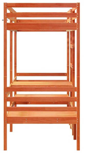VidaXL Galériaágy - Fenyőfa - 90x200 cm