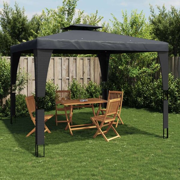 VidaXL Acél Pavilon - Dupla Tető - 298x298 cm
