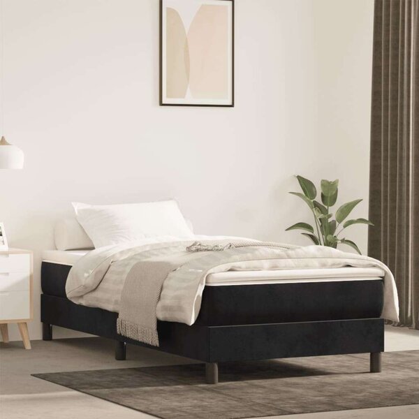 VidaXL fekete bársony zsebrugós ágymatrac 80x220x20 cm
