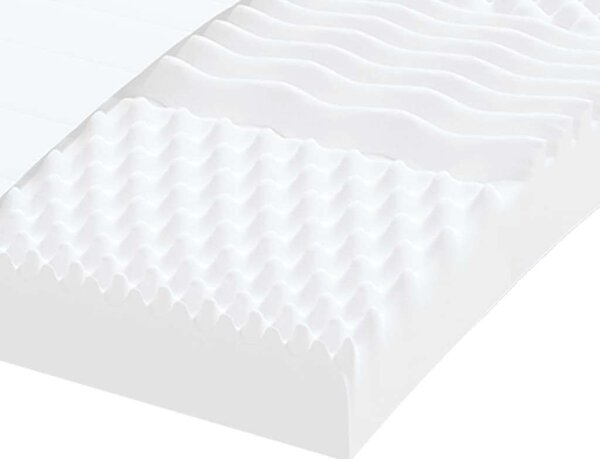 VidaXL fehér 7 zónás 20 ILD keménységű habmatrac 100 x 220 cm