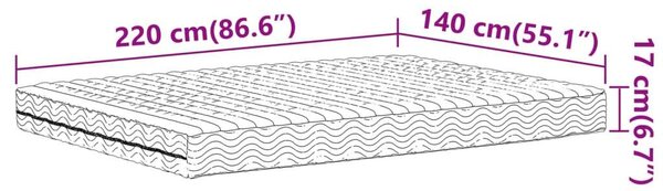 VidaXL Habmatrac - 140x220 cm - H2/H3