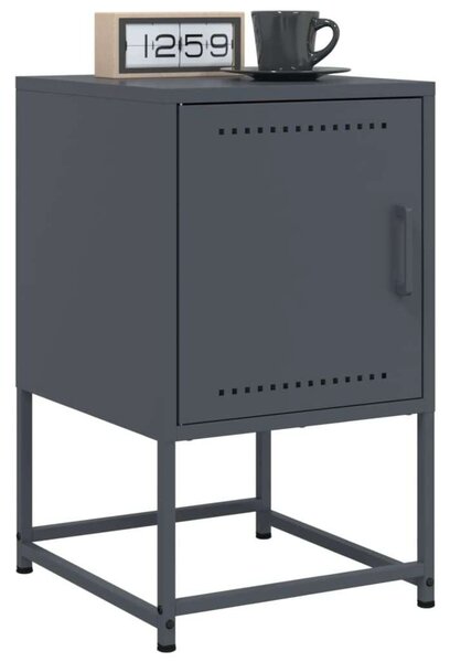 VidaXL Fém Éjjeliszekrény Szett - 2 db - Antracit Szürke - 36x39x60,5 cm