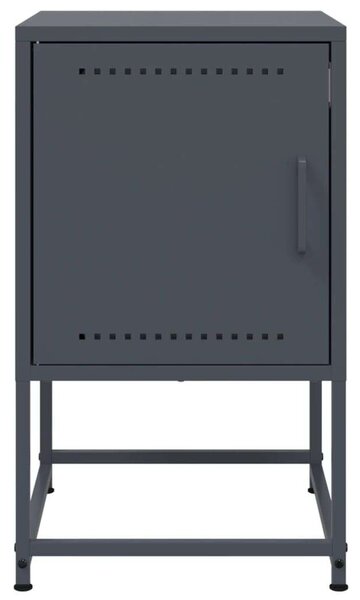 VidaXL Fém Éjjeliszekrény Szett - 2 db - Antracit Szürke - 36x39x60,5 cm