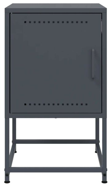 VidaXL Fém Éjjeliszekrény Szett - 2 db - Antracit Szürke - 36x39x60,5 cm