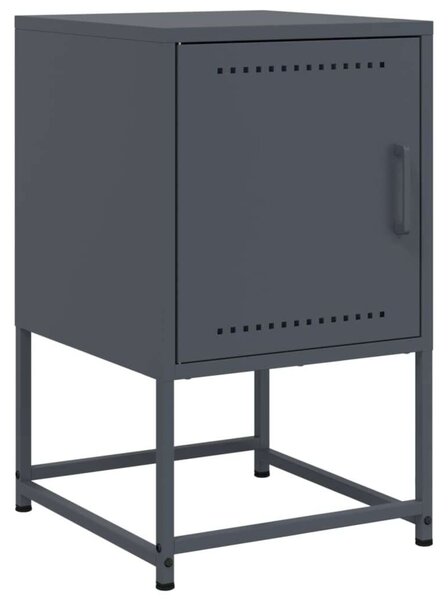 VidaXL Fém Éjjeliszekrény Szett - 2 db - Antracit Szürke - 36x39x60,5 cm