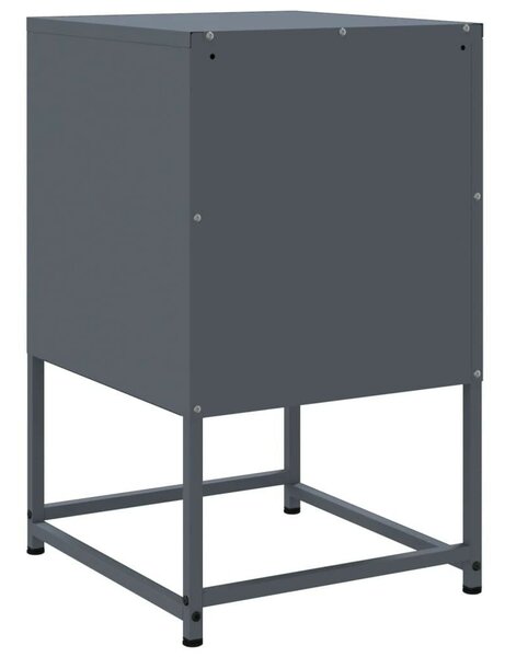 VidaXL Fém Éjjeliszekrény Szett - 2 db - Antracitszürke - 36x39x60,5 cm