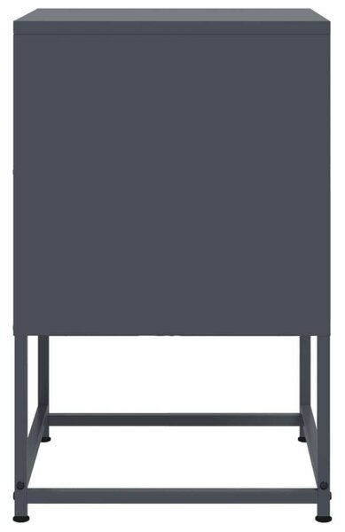 VidaXL Fém Éjjeliszekrény Szett - 2 db - Antracit Szürke - 36x39x60,5 cm