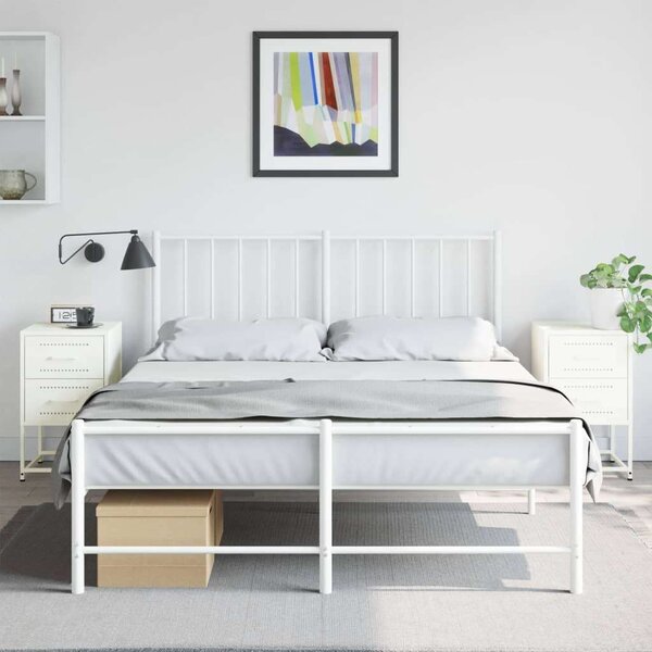 VidaXL Acél Éjjeliszekrény - 2 db - Fehér - 36x39x60,5 cm
