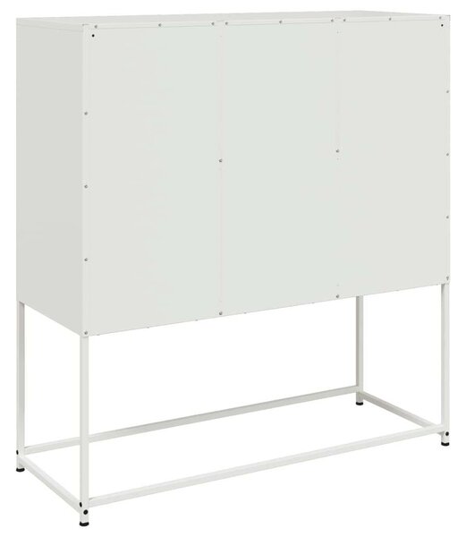 VidaXL Fém Tálalószekrény - Fehér - 100,5x39x107 cm
