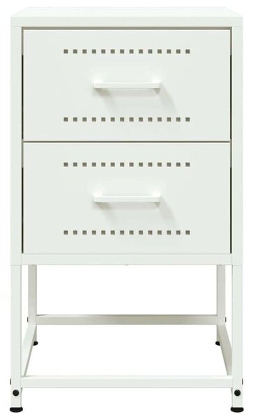 VidaXL Acél Éjjeliszekrény - 2 db - Fehér - 36x39x60,5 cm