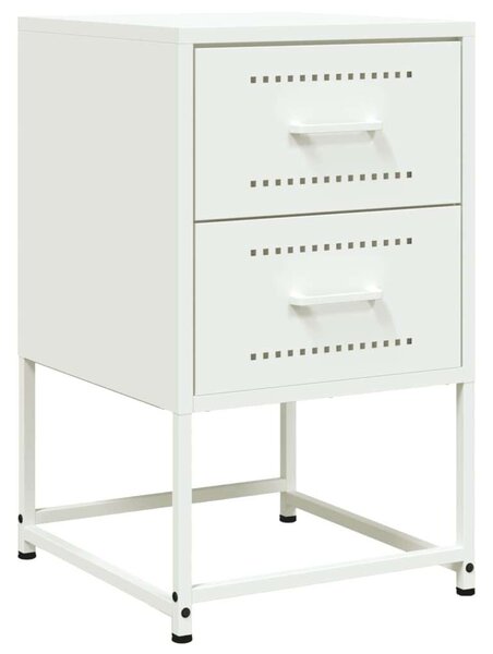 VidaXL Acél Éjjeliszekrény - 2 db - Fehér - 36x39x60,5 cm