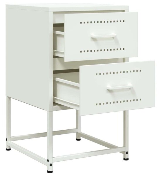 VidaXL Acél Éjjeliszekrény - 2 db - Fehér - 36x39x60,5 cm