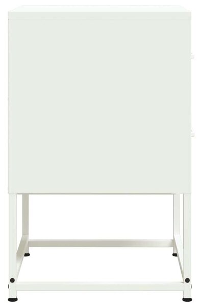 VidaXL Acél Éjjeliszekrény - 2 db - Fehér - 36x39x60,5 cm