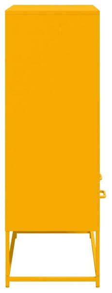 VidaXL mustársárga acél magasszekrény 68,5x39x111,5 cm