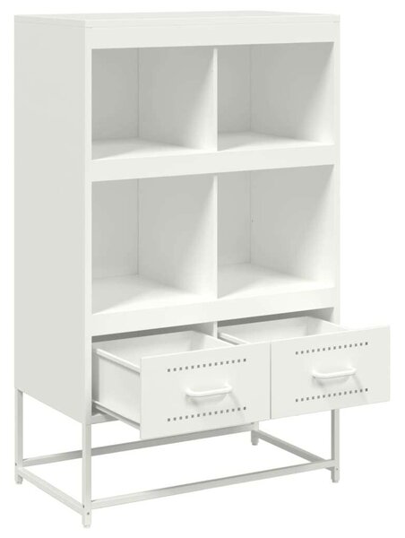 VidaXL Fém Magasszekrény - Fehér - 68,5x39x111,5 cm