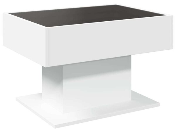 VidaXL LED Dohányzóasztal - Fehér - 70x50x45 cm