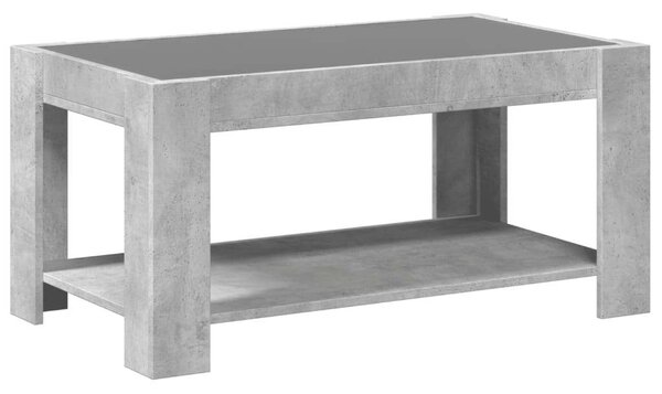 VidaXL LED Dohányzóasztal - Beton Szürke - 93x53x45 cm