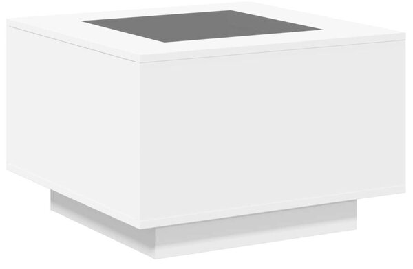 VidaXL LED Dohányzóasztal - Fehér - 60x60x40 cm