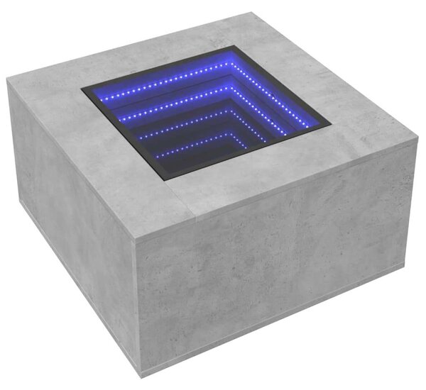 LED Dohányzóasztal Betonhatású - 60x60x40 cm