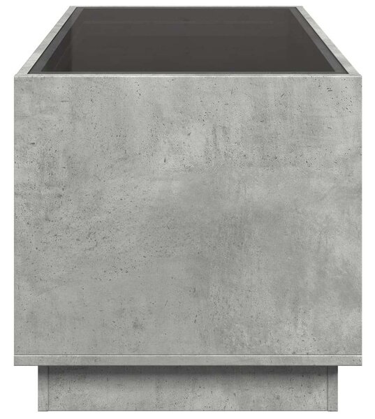 VidaXL LED Dohányzóasztal - Beton Szürke - 70x50x50 cm