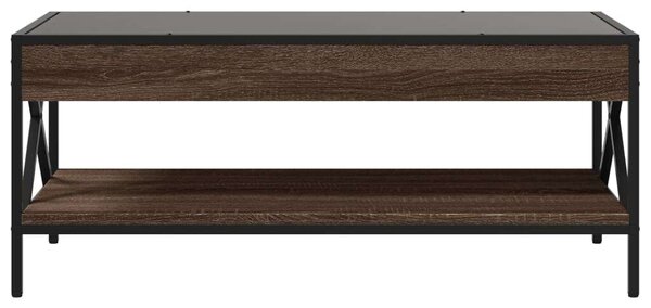 VidaXL LED Dohányzóasztal - Barna Tölgy - 90x50x38 cm