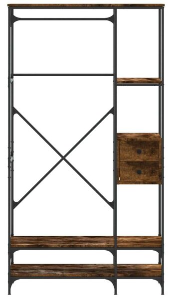 VidaXL Ruhatartó - Füstös Tölgy - 97x40x180 cm