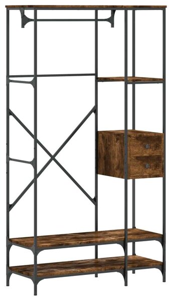 VidaXL Ruhatartó - Füstös Tölgy - 97x40x180 cm