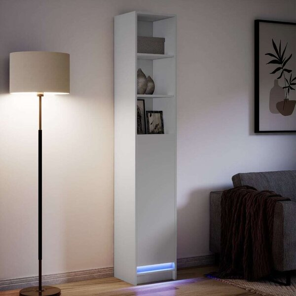 VidaXL fehér szerelt fa tálalószekrény LED-del 36 x 32,5 x 200 cm