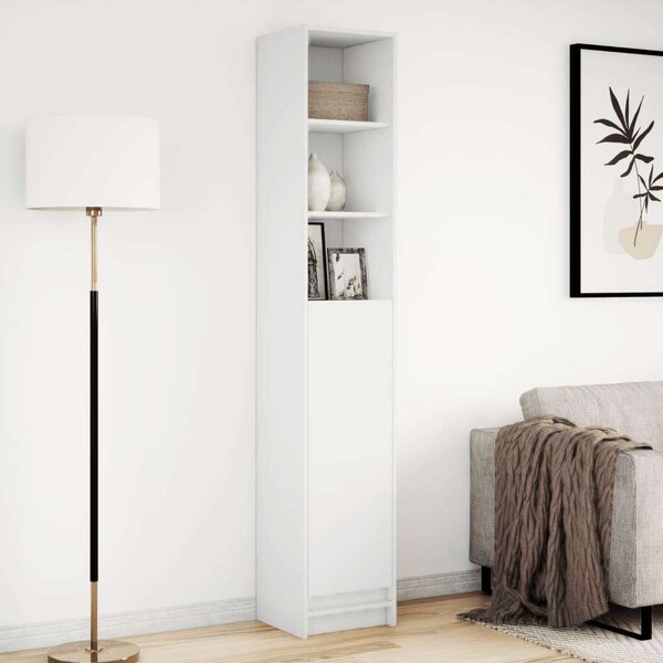 VidaXL fehér szerelt fa tálalószekrény LED-del 36 x 32,5 x 200 cm