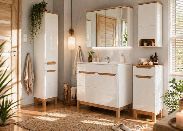 Mosdókagyló alatti szekrény BALI White 820 | 60 cm