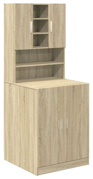 VidaXL Mosógépszekrény Szett - Sonoma Tölgy - 2 db