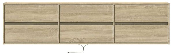 VidaXL TV Szekrény - Sonoma Tölgy - Fali - 180cm