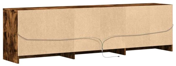 VidaXL Fa LED TV Szekrény - Füstös Tölgy - 180cm