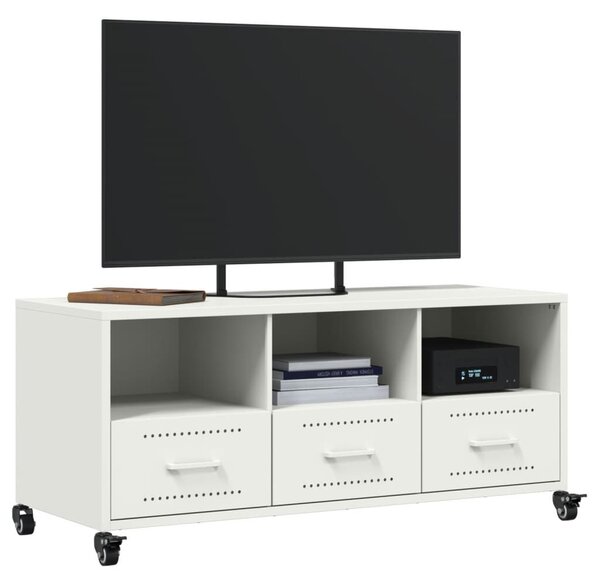 VidaXL Fehér Acél TV-szekrény - 100,5x39x43,5 cm