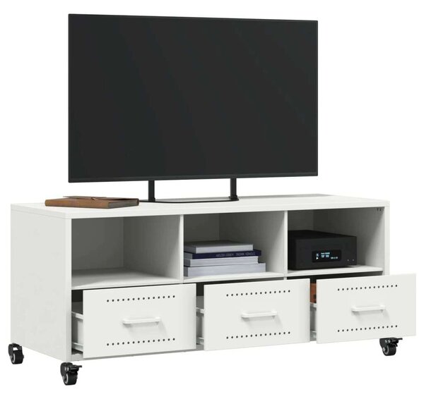 VidaXL Fehér Acél TV-szekrény - 100,5x39x43,5 cm