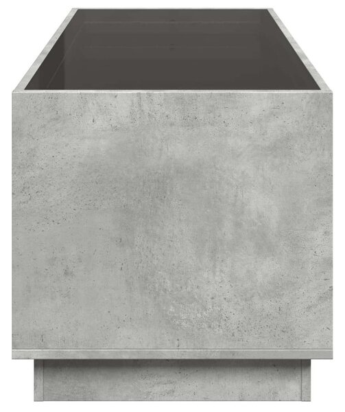 VidaXL LED Dohányzóasztal - Beton Szürke - 90x50x50 cm