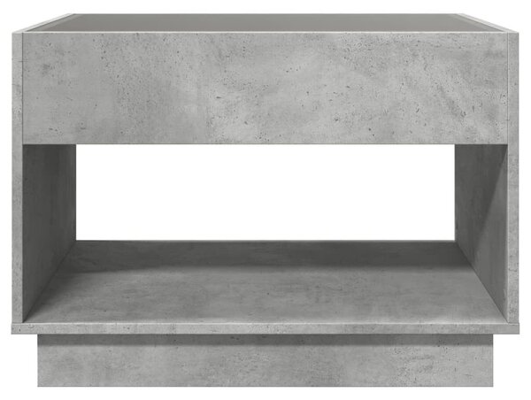 VidaXL LED Dohányzóasztal - Beton Szürke - 90x50x50 cm