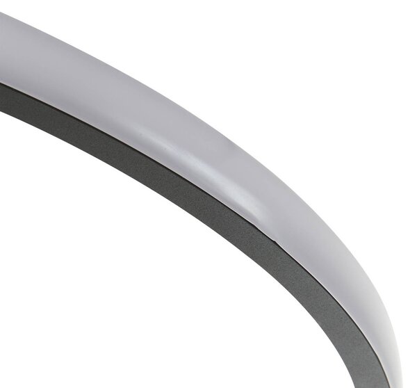 Lindby LED mennyezeti lámpa Thalina, 45cm, dimmelhető, Infinity Tunnel, dimmelhető, Fekete, Nappali / Étkező, fém, Modern