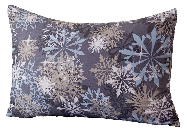 Mikroszálas párnahuzat SNOWFLAKE 50x70 cm, kékesszürke