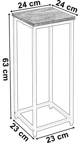 ARBEN RUSTIC loft stílusú virágtartó 60 cm